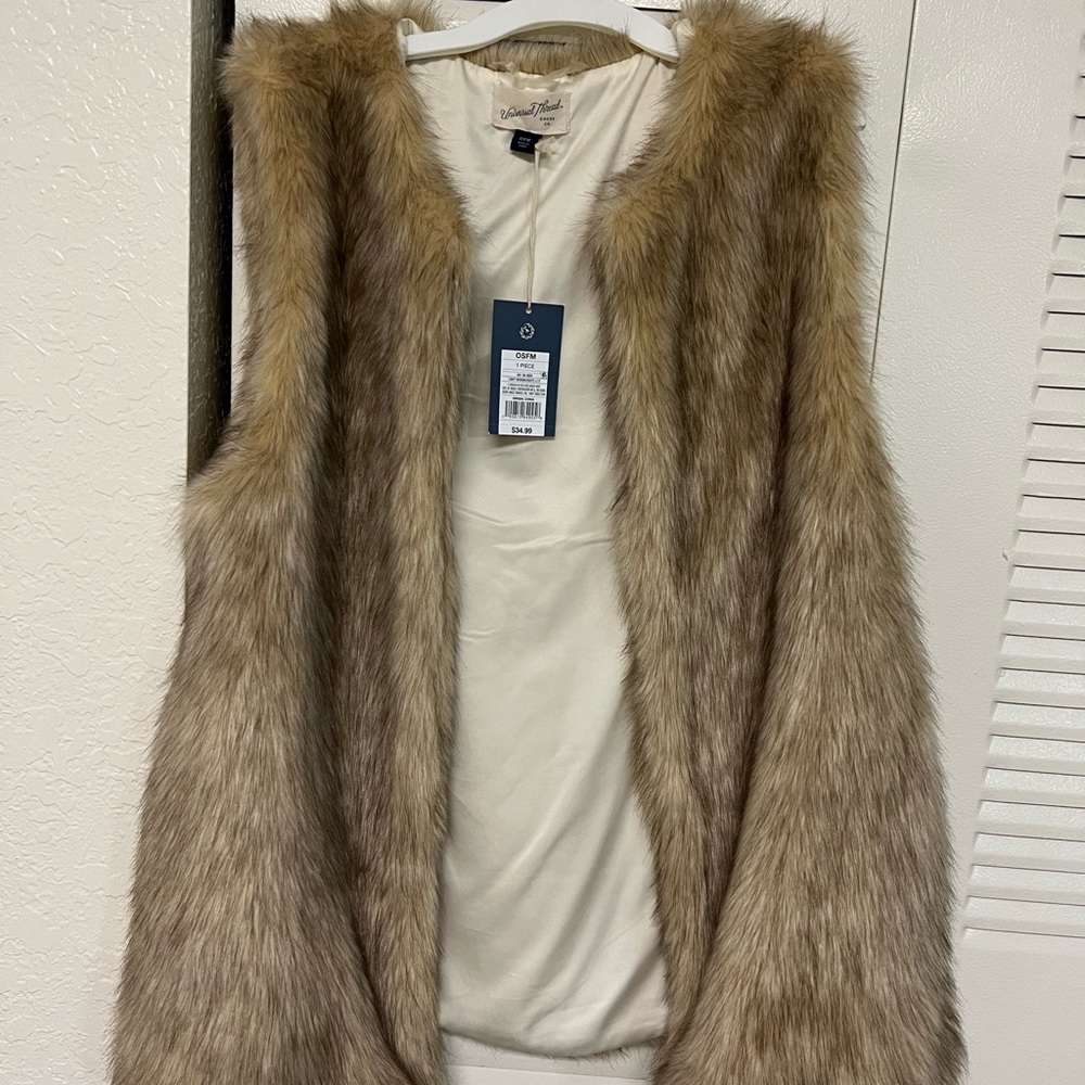 Brand new faux fur vest
